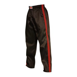 Fighter Workout Pants schwarz, 2 Streifen