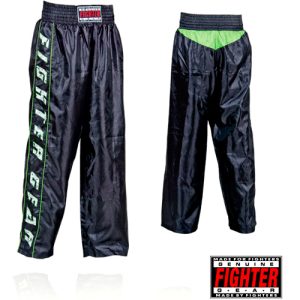 Fighter Kickboxhose Warrior schwarz/grün