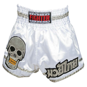 FIGHTER Thaishort 025 Skull weiss