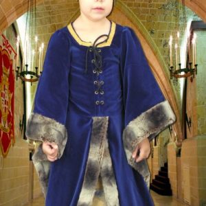 Mittelalterkleidung, königliches Kinder-Samtkleid