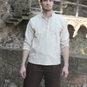 Mittelalterhemd, handgekämmte Baumwolle! „Tristan“