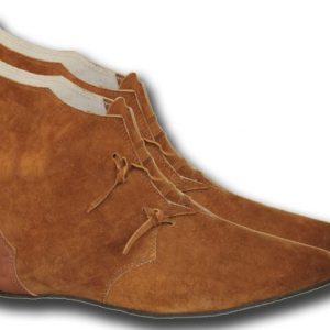 Hochmittelalterlicher halbhoher Wildleder-Stiefel „Winfried“