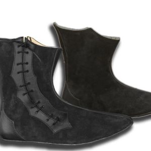 Hochmittelalterlicher halbhoher Wildleder-Stiefel „Elderon“