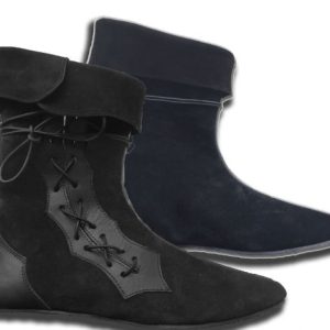 Hochmittelalterlicher halbhoher Wildleder-Stulpen-Stiefel “ Vasco