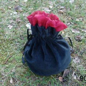 Samt-Beutel mit Spitze
