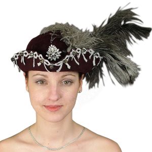 Damen – Dreispitz mit Flaumfedern