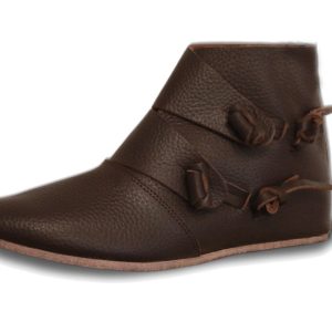 Hochmittelalterlicher Halbstiefel mit Knebeln