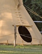 Türabdeckung für das Sioux Tippi