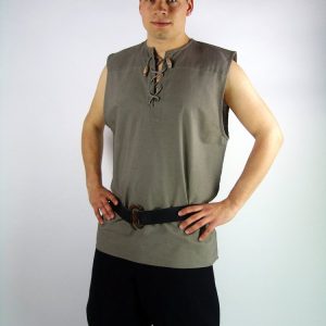 1021 ärmelloses Mittelalter- Schnürhemd „Jean“