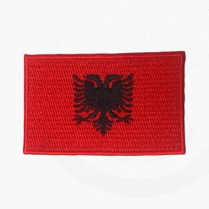 Aufnäher Stickabzeichen Albanien Flagge Gr. 8×5