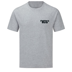 T-Shirt Fighter’s World Classic, grau mit Bestickung