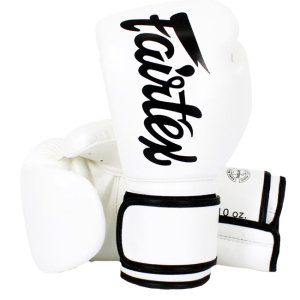 Fairtex Boxhandschuh Mikrofaser weiß/schwarz BGV14