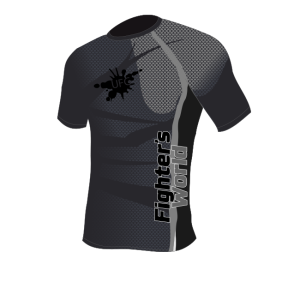 Fighter’s World Rashguard UFG 2.0 Kurzarm schwarz grau