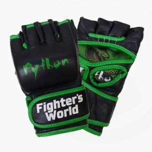 FW MMA Handschuhe Python schwarz/grün Leder