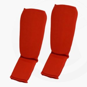 FW Schienbein und Ristschoner Basic rot elastischer Stoff