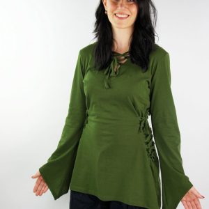 1154 Geschnürtes Oberteil „Lea“ mit Kapuze