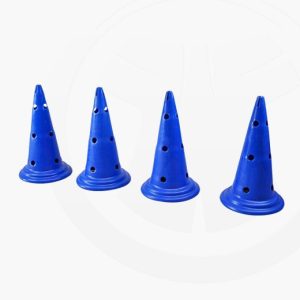 Pylone Markierungskegel mit Löchern 4 Stück blau ca. 50cm Höhe