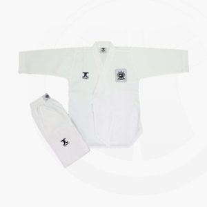 JCalicu Poomsae Anzug Club weißes Revers WTF oder WT(neu) approved JC-2001