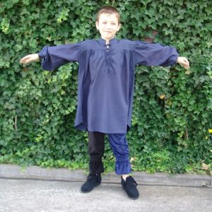 12019 Kinder Stehkragen-Schnürhemd