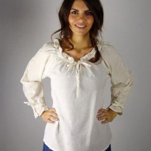 2028 Mittelalterbluse mit Spitze „Bettina“