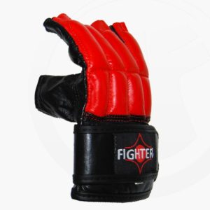 FW Faustschutz Oyama Leder schwarz/rot