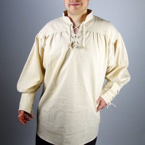 2012 Piratenhemd „Claude“ mit geschnürten Manschetten