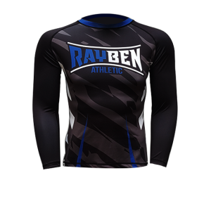 Rayben Zero Rashguard Langarm schwarz/blau