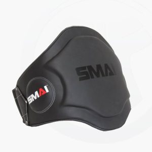 SMAI Belly Pad Thaibox Bauchschutz Echtleder schwarz-weiß
