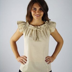 128 Sommerbluse mit Rüsche „Lotte“