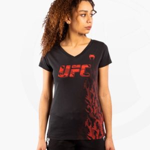 UFC Venum Damen Kurzarm T-Shirt schwarz Authentic Fight Week