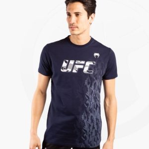 UFC Venum Herren Kurzarm T-Shirt navy blue Authentic Fight Week