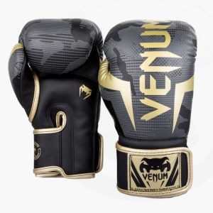 Venum ELITE Boxhandschuhe camo dunkel/gold 1392-535