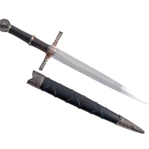 Mittelalterlicher Dolch, Witcher „The wild Hunt“ Stahl / Steal mit Wolfskopf