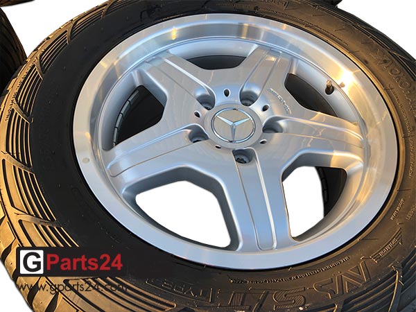 G-Klasse 18 Zoll AMG Felgen A4634011302 silber Tiefbett glanzgedreht – Bild 4