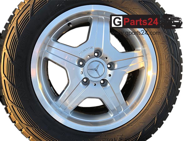 G-Klasse 18 Zoll AMG Felgen A4634011302 silber Tiefbett glanzgedreht – Bild 3