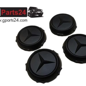 G-Klasse Nabendeckel Stahlfelgen Schwarz Raddeckel Nabenkappen w460 w461 w463