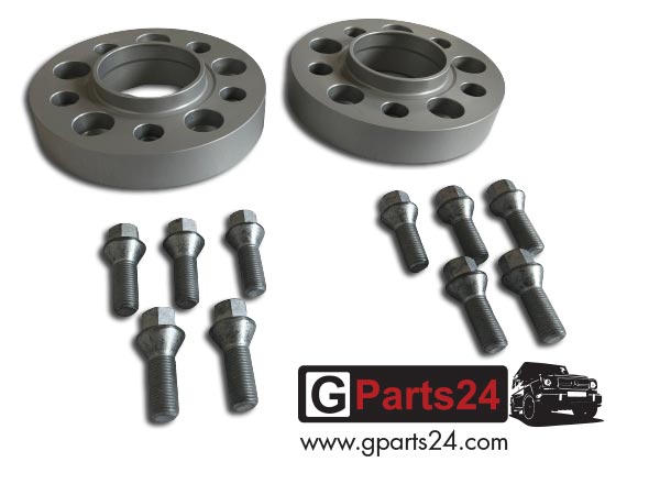 G-Klasse Spurverbreiterung Spurdistanzplatten Silber 31 mm (62 mm pro Achse) – Bild 2